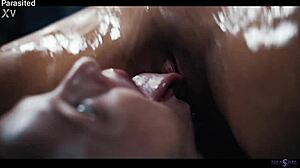 brunette and redhead lesbian pussy licking