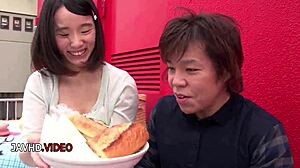 Slim Asian Beauty Gives Blowjob Before Slam