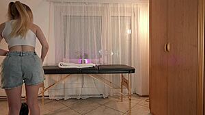 Caught By Masseur While Masturbating Hard