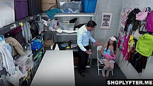 officer juan largo catches slay kay while her boyfriend manages to escape and threatens to call the cops unless slay lets him in on the fun
