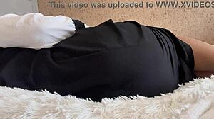 Arab teen 18+ without panties touches wet pussy