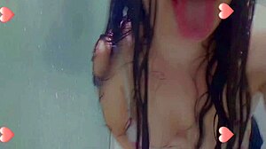 totally wet horny student takes shower and masturbates