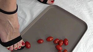 i trample tomatoes with my feet