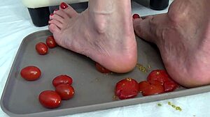 i trample tomatoes with my feet