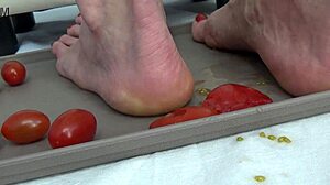 i trample tomatoes with my feet