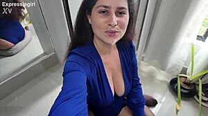 A wife gives gentle head
