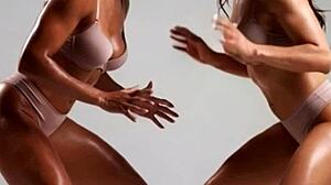 Two Tall Amazon Brunettes Fight For Lesbian Dominance