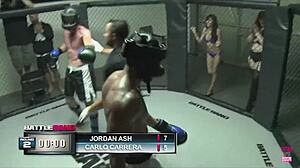 a strong fighter wins a night with lilith and fucks her doggy style