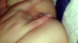 Petite pixie girl enjoys quiet solo time with gentle touches