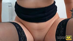 loan4k family couple came to get a loan and wife decided to fuck with a manager right there