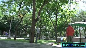 tiny thai teen gets picked up and fucked hard