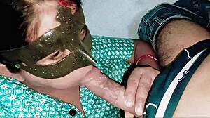 Indian bhabhi sucks big black dick