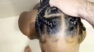 Thick Black Girl Fucked In The Shower