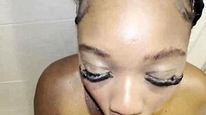 Thick Black Girl Fucked In The Shower