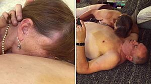 granny norma gives gloved blowjob