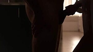 the art of sex with blowjob at kitchen with swallow cum