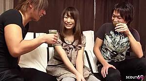 Two Best Friend Talk Virgin Classmate To Double Creampie Defloration Mmf Creampie Fuck
