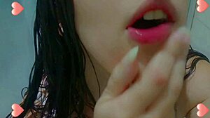 totally wet horny student takes shower and masturbates