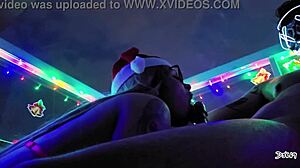 Our Sexy Christmas Gift Blowjob Sloppy Cumshot Finish
