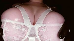 big tits babe oiled up then fucked by bbc