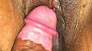 sexy latina milf close up with cum on body