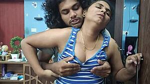 Horny indian college girl gets her pussy licked boobs sucked and fucked deep in bed