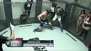 a strong fighter wins a night with lilith and fucks her doggy style