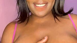 Petite beauty shows off her natural curves in a soft solo session