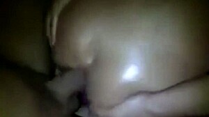 brunette babe gets hard anal sex then takes facial cumshot at home
