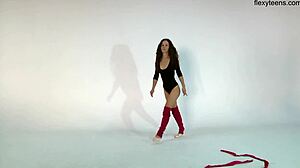 Anna ocean hot gymnast brunette with small 18+ tits