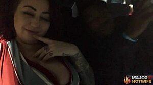 Horny hottie kendra lee deepthroats rome majors cock in public