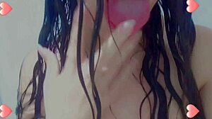totally wet horny student takes shower and masturbates