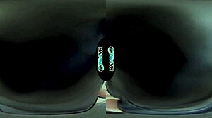 first time vr scene with excited pole dancer