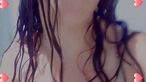 totally wet horny student takes shower and masturbates