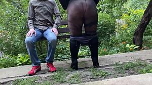 pervert step son watches step mother masturbate in public park