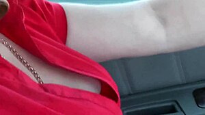 milf squirts in car with vibrator