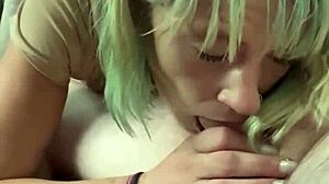 Real hooker loves sucking cock in backseat and swallows