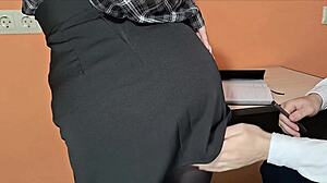 russian stepmom cheats during office work hours