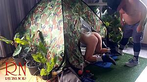 Sex in camp a stranger fucks a nudist lady in her pussy in a camping in nature 4 210