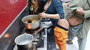 desi housewife anal sex in kitchen while cooking