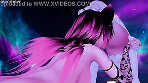 two horny catgirls fuck you in pov threesome