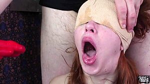 blindfolded sub gagging