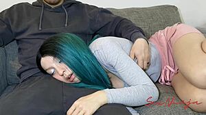 stepbrother fucks my mouth after lap rest