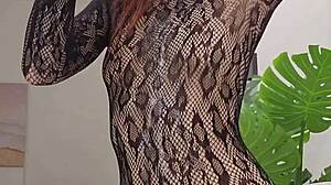 I Feel So Overwhelmed During Sloppy Deepthroat And Pussy Slapping In Sheer Fishnet Bodysuit