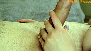 homemade creampie ends with cum deep in her pussy