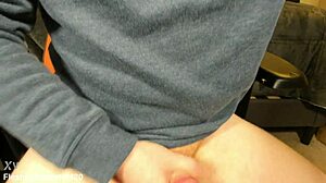 Red head jerking his massive cock