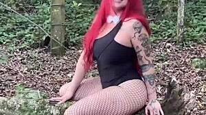 tesao in nature with bunny costume fun 😈