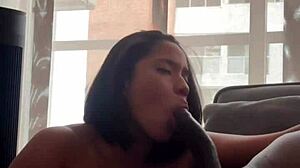 My stepfathers huge cock enters tight in my tight little 18+ mouth -amateur couple-nysdel
