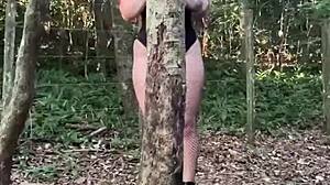 tesao in nature with bunny costume fun 😈