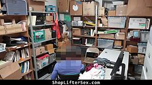 Growing purse gets the suspect stripped naked in the back office